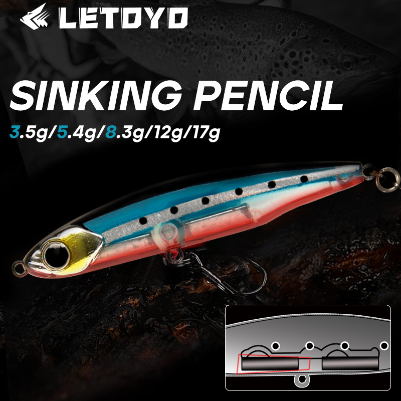 Fishing Lure Spinner - LETOYO Sinking Pencil 17g 12g-3.5g Artificial