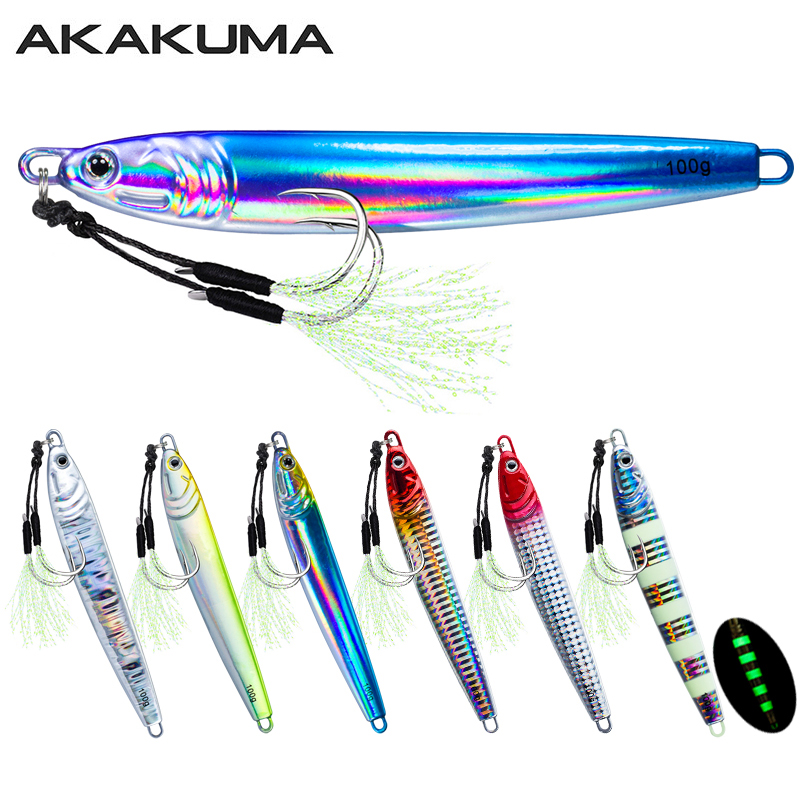 7Pcs 40g 60g 80g 100g Luminous - Fishing Lure Spoon review and price